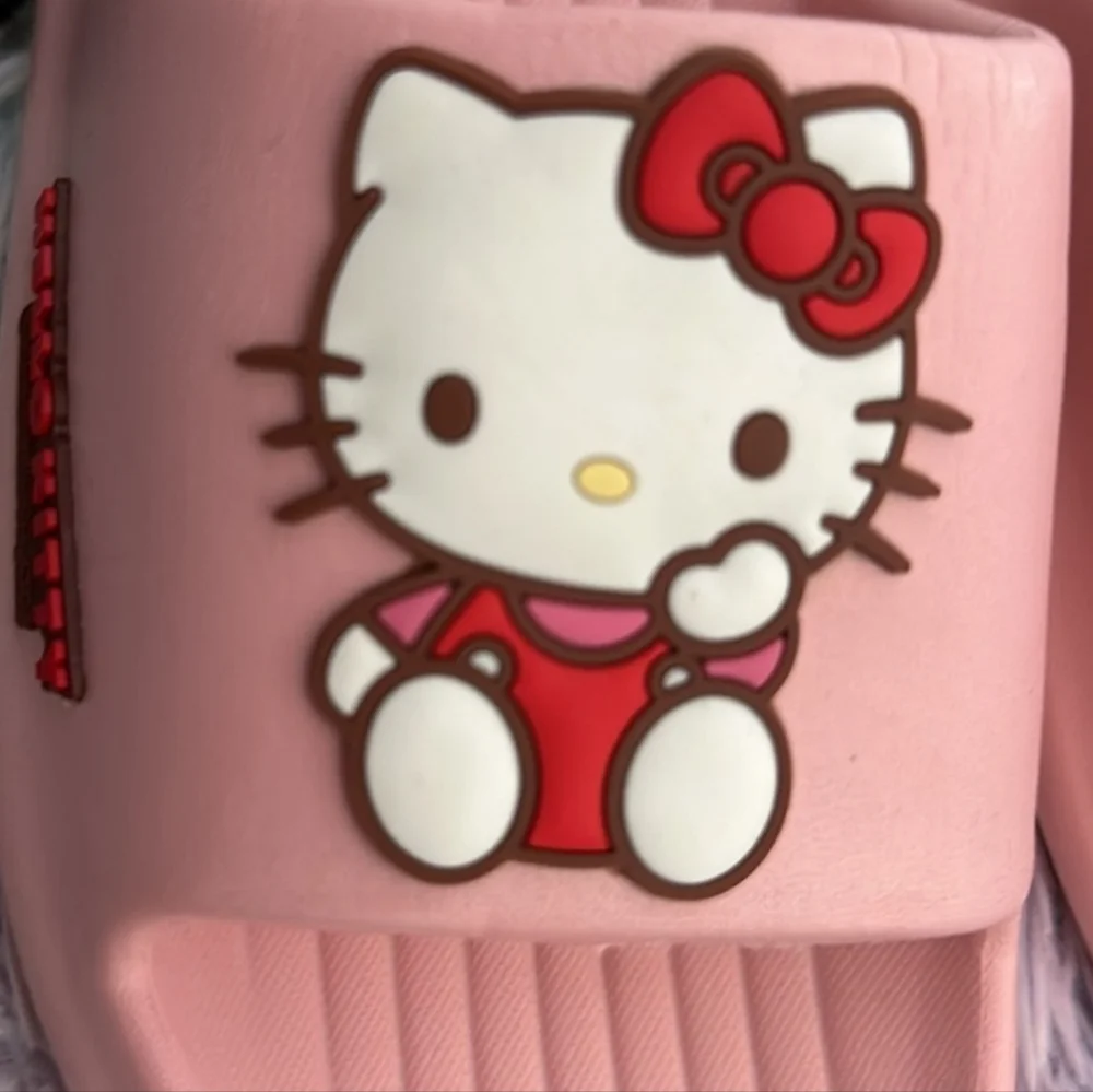 Hello Kitty Foam Graphic Slip On Casual Slides Size US 8.5/9